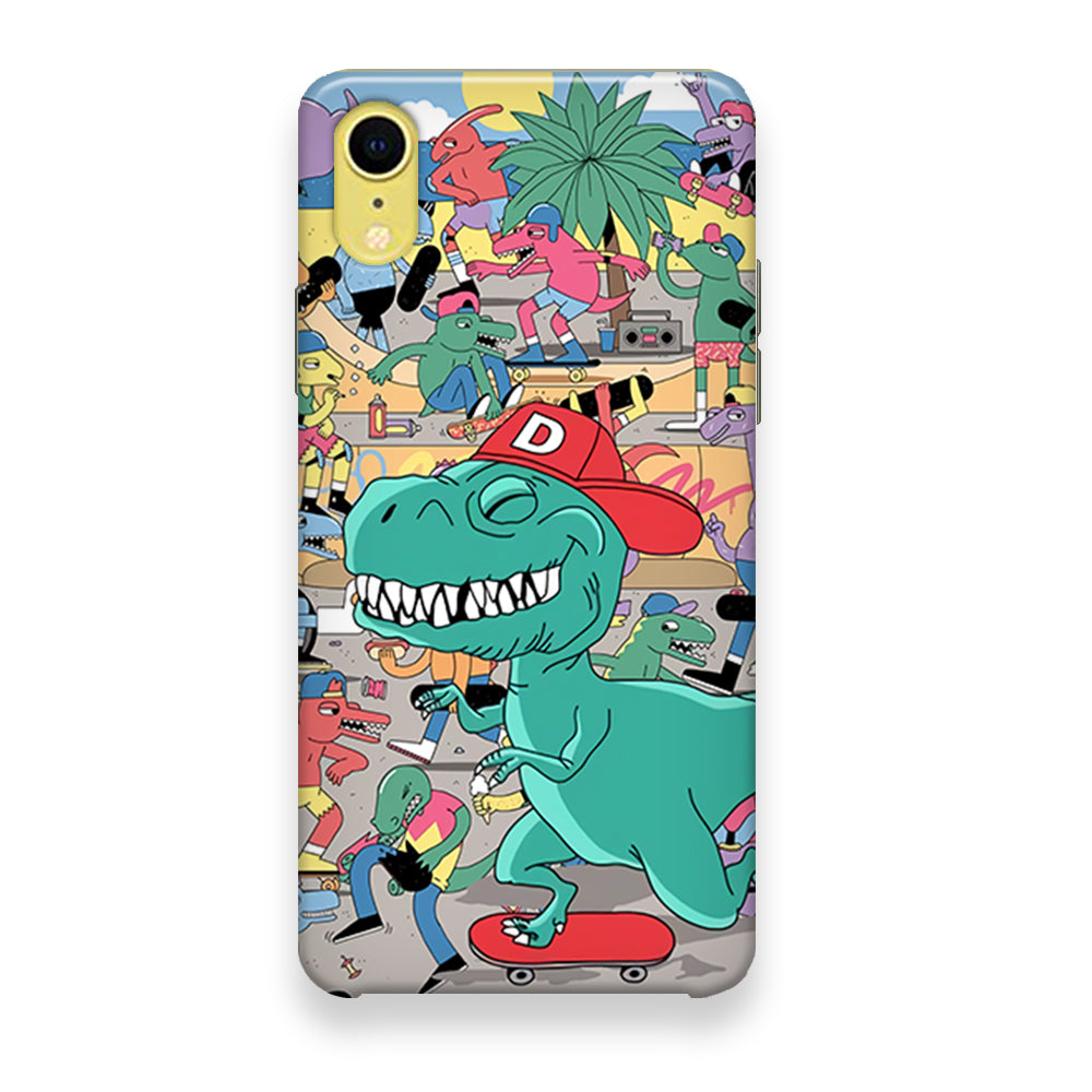 Dino Park of Skating iPhone XR Case - Octracase