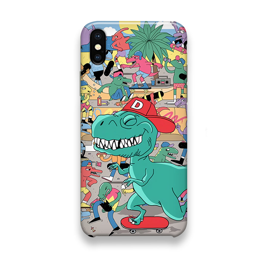 Dino Park of Skating iPhone Xs Case - Octracase