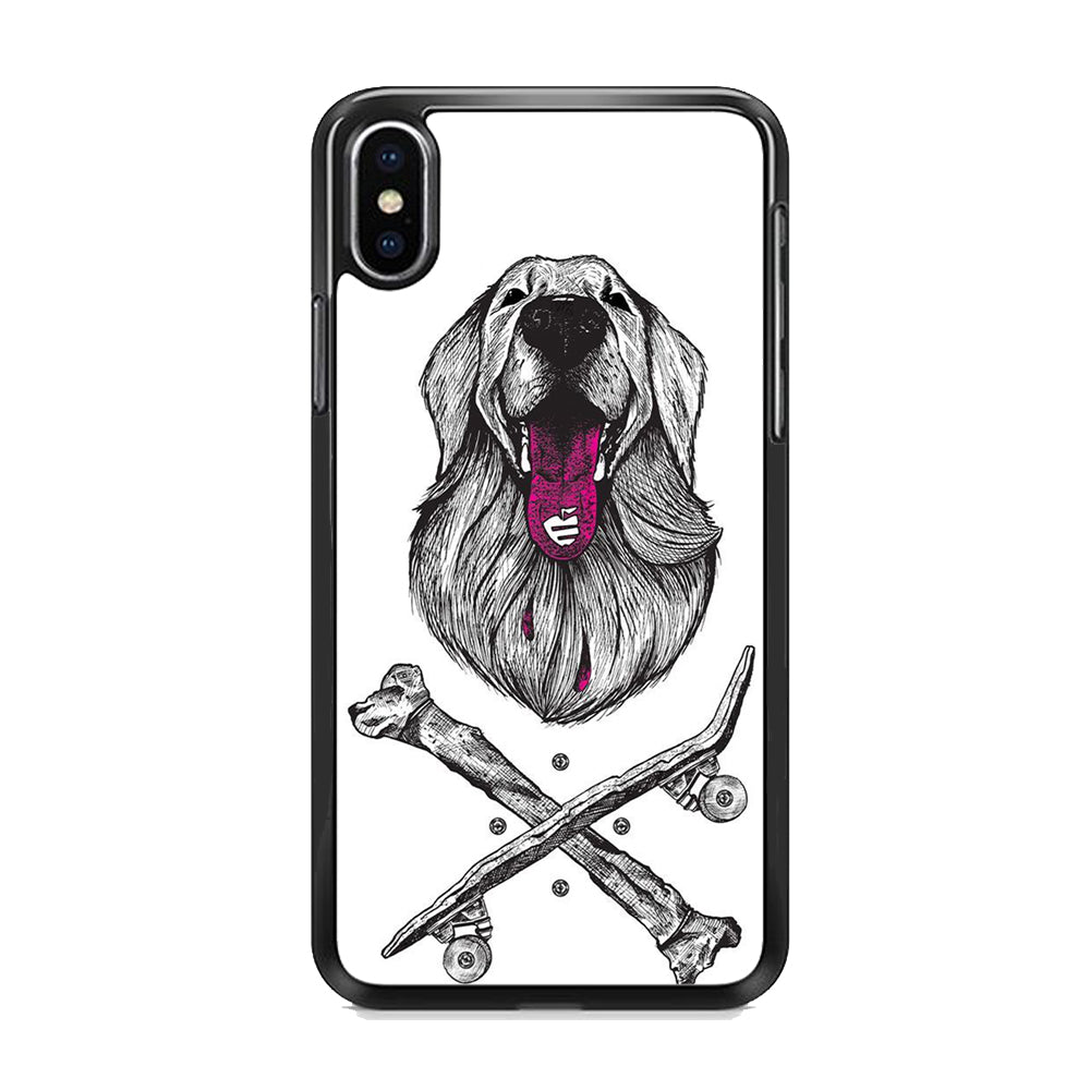 Dog Bone and Skateboard iPhone X Case - Octracase