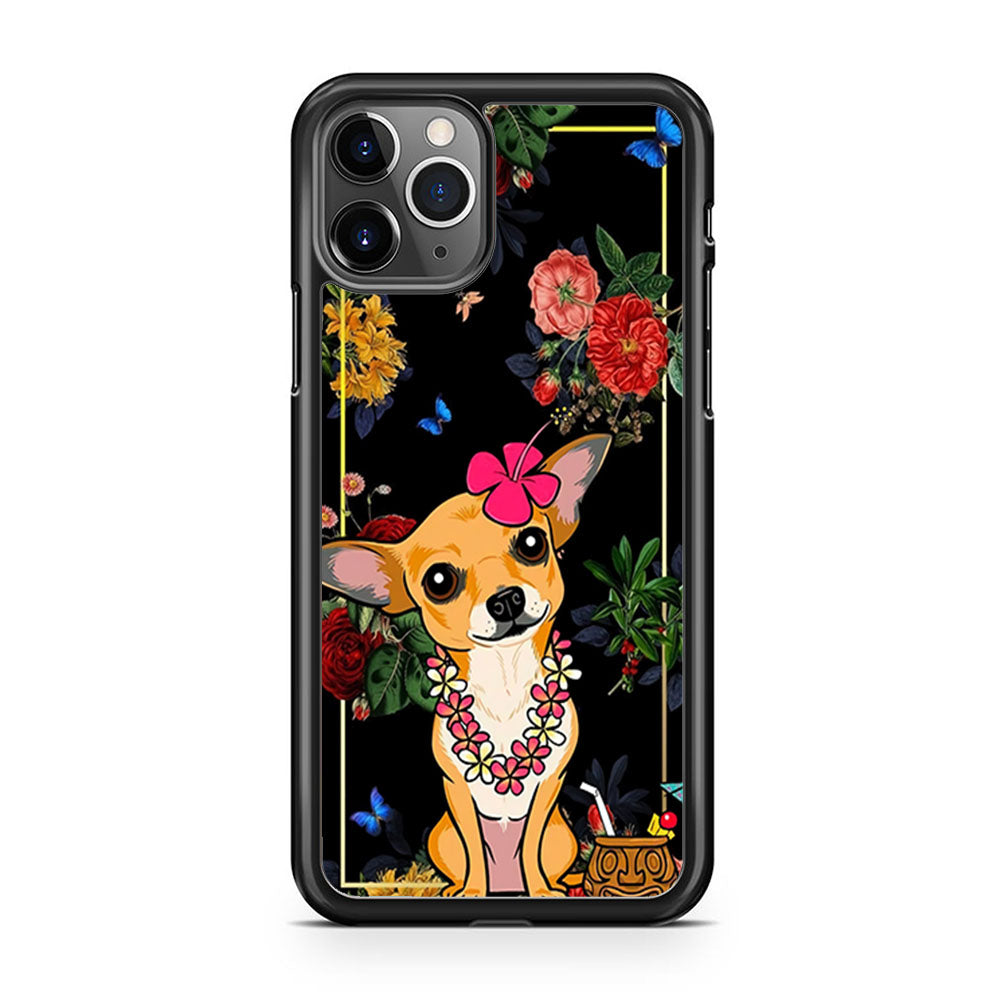 Dog Chihuahua Summer Frame iPhone 11 Pro Case - Octracase