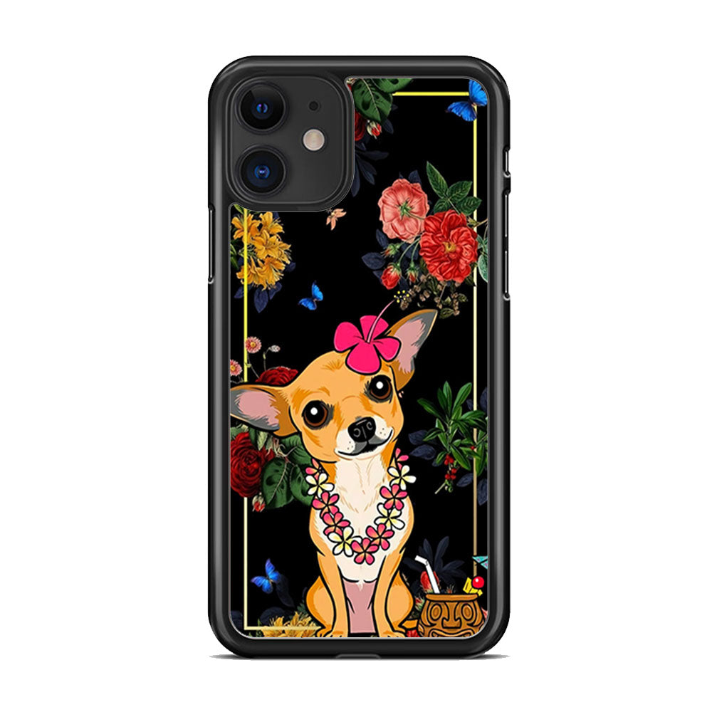 Dog Chihuahua Summer Frame iPhone 11 Case - Octracase