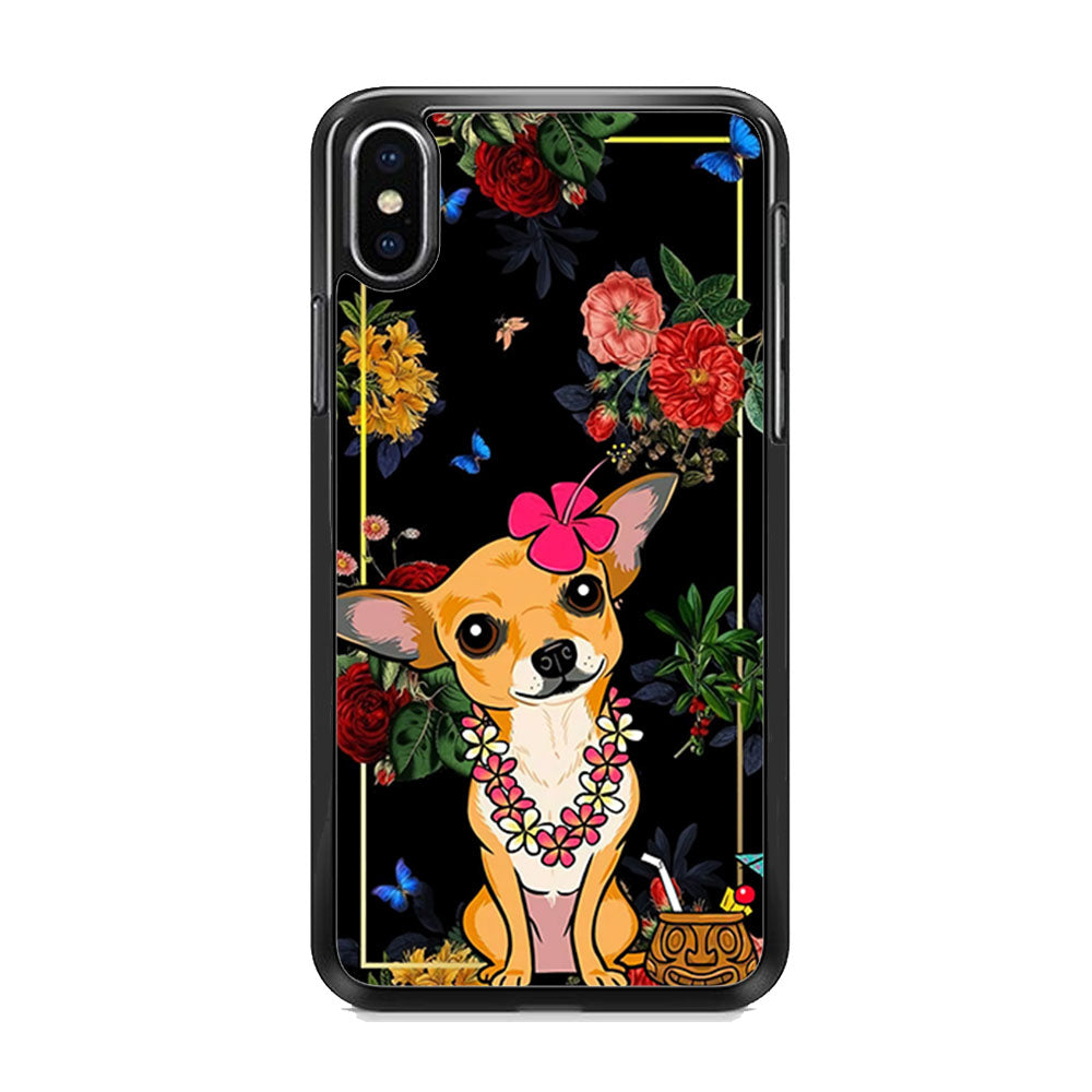 Dog Chihuahua Summer Frame iPhone X Case - Octracase