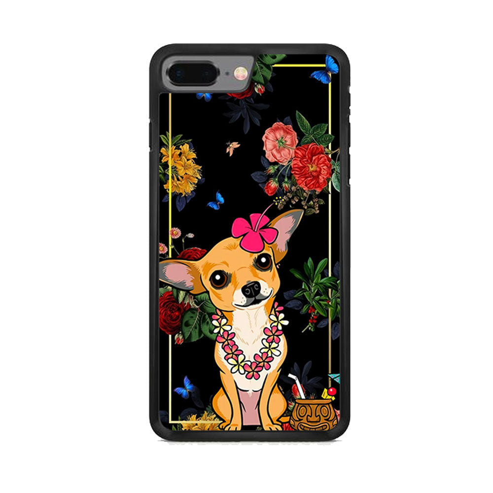 Dog Chihuahua Summer Frame iPhone 7 Plus Case - Octracase