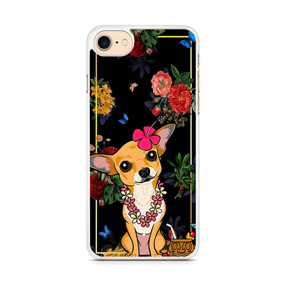 Dog Chihuahua Summer Frame iPhone 8 Case - Octracase