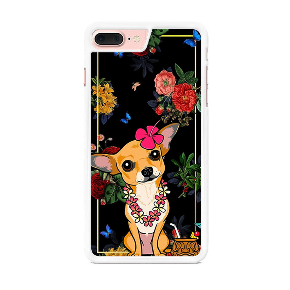 Dog Chihuahua Summer Frame iPhone 7 Plus Case - Octracase