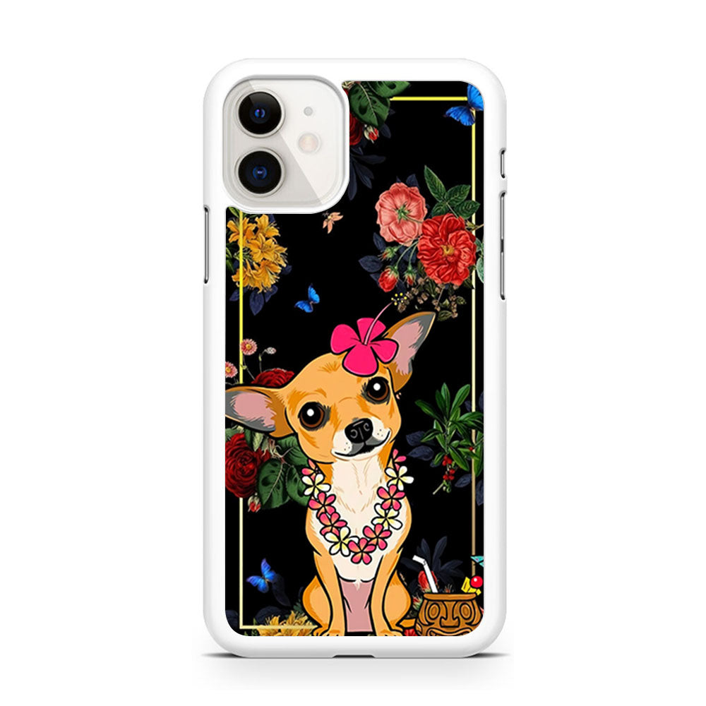 Dog Chihuahua Summer Frame iPhone 11 Case - Octracase