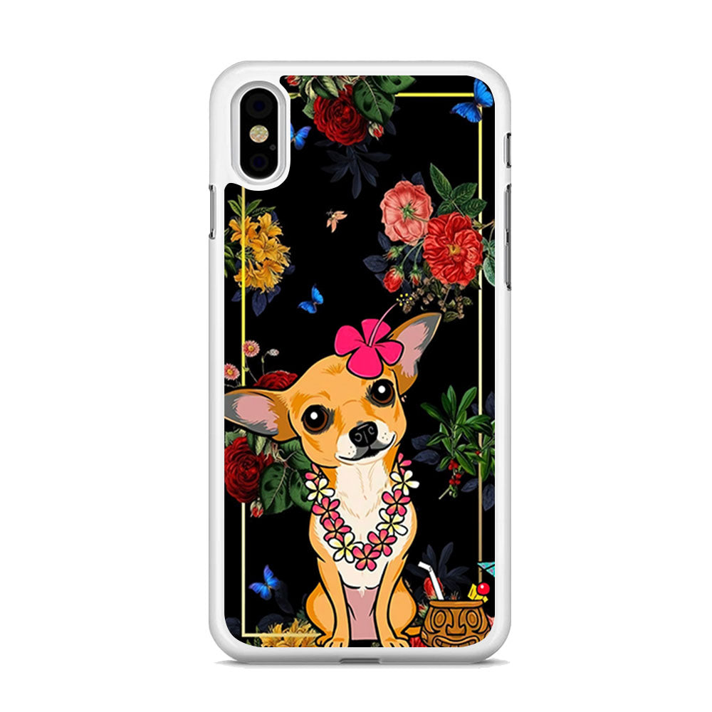 Dog Chihuahua Summer Frame iPhone X Case - Octracase