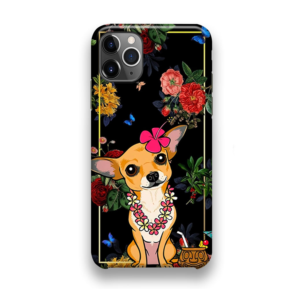 Dog Chihuahua Summer Frame iPhone 11 Pro Case - Octracase