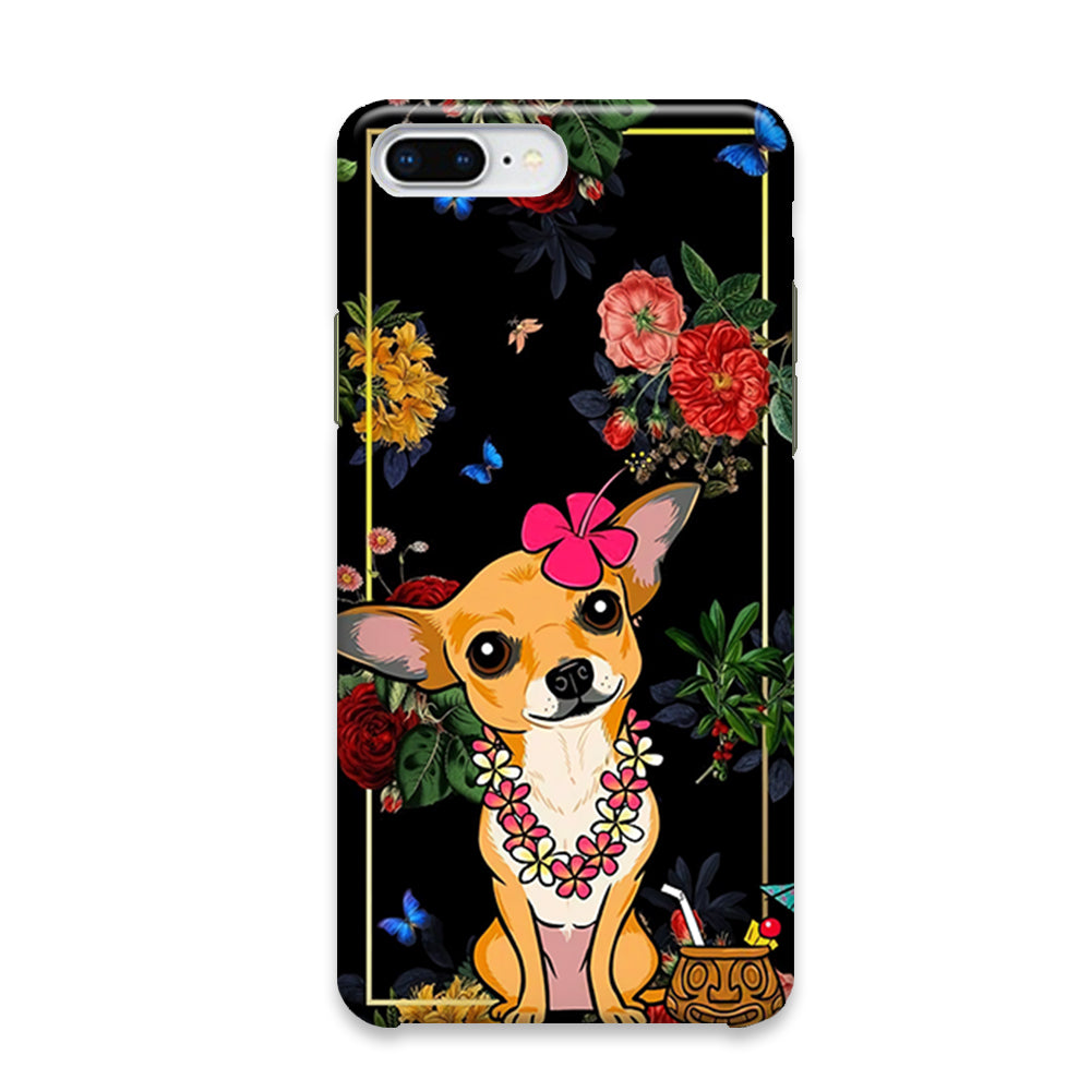 Dog Chihuahua Summer Frame iPhone 7 Plus Case - Octracase