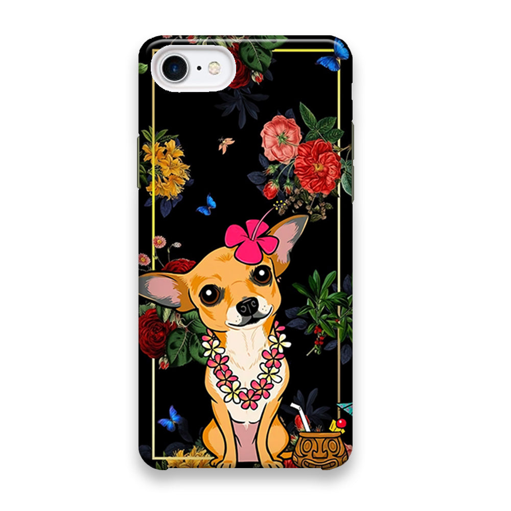 Dog Chihuahua Summer Frame iPhone 8 Case - Octracase