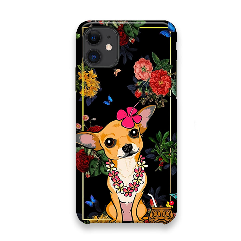 Dog Chihuahua Summer Frame iPhone 11 Case - Octracase