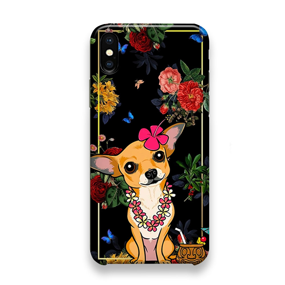 Dog Chihuahua Summer Frame iPhone X Case - Octracase