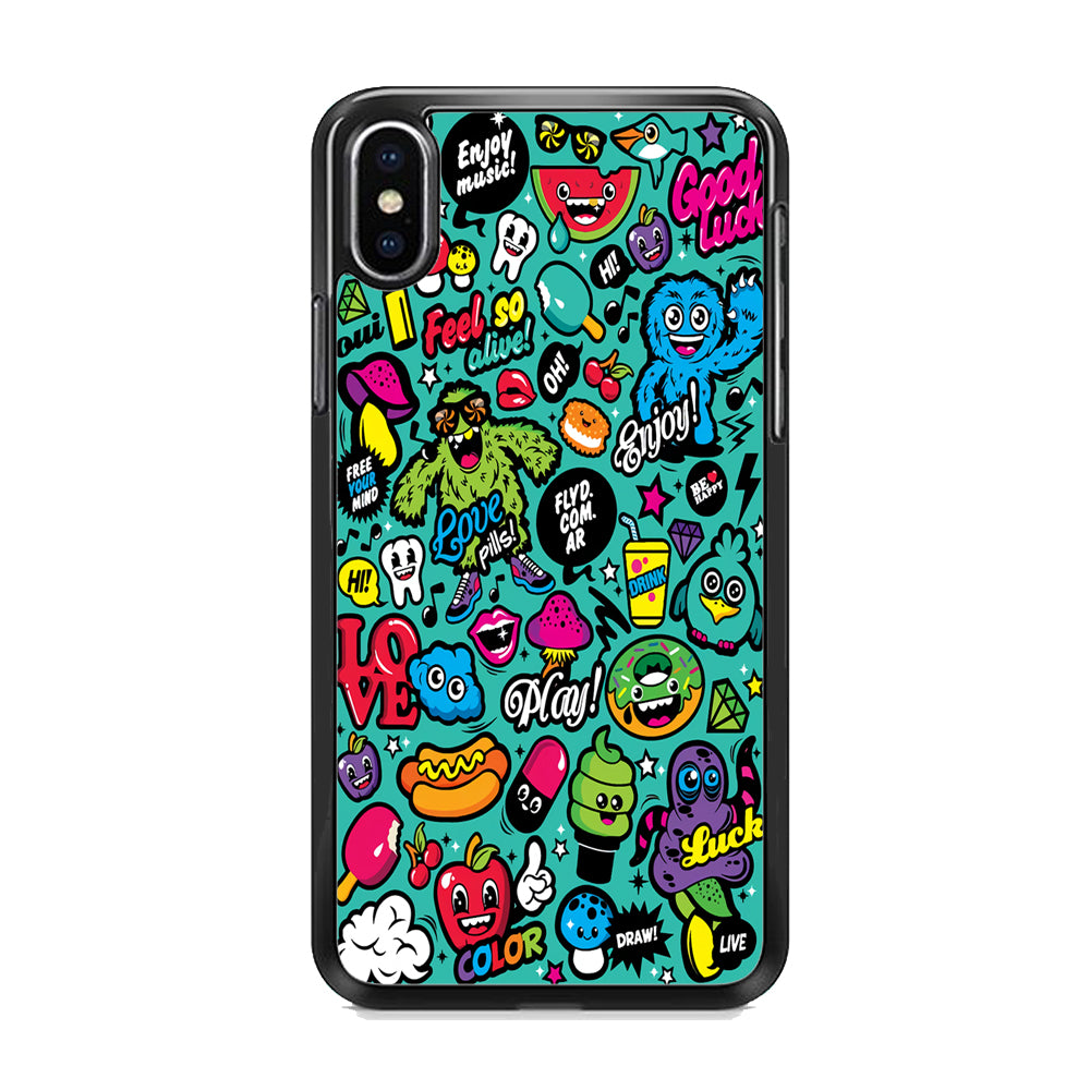 Doodle Art 007  iPhone X Case - Octracase