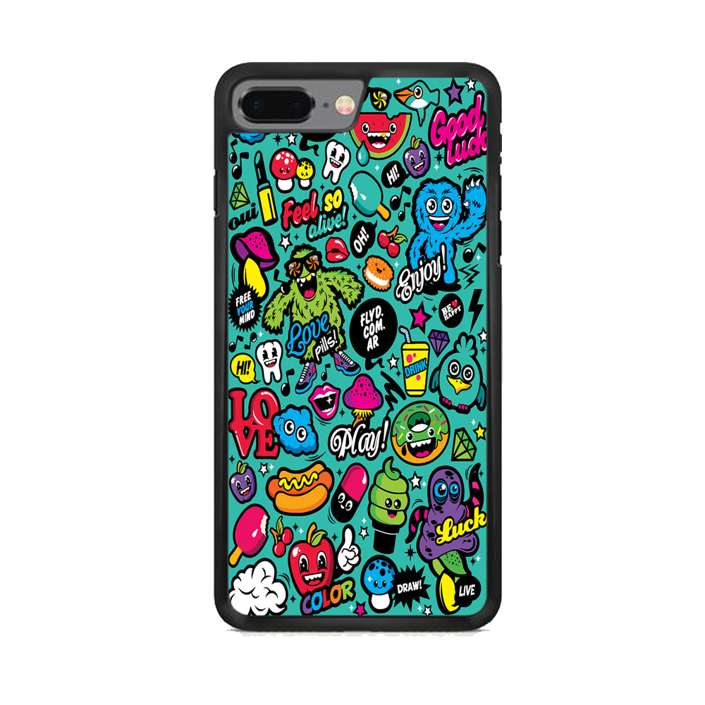 Doodle Art 007 iPhone 8 Plus Case - Octracase