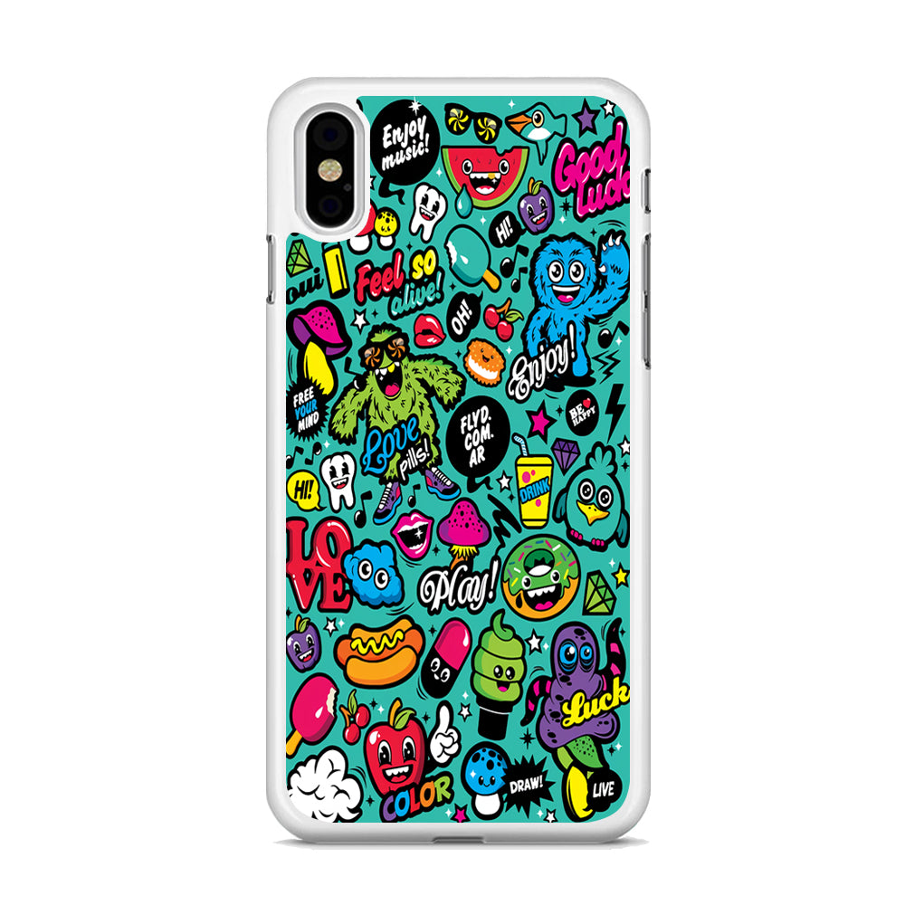 Doodle Art 007 iPhone Xs Max Case - Octracase