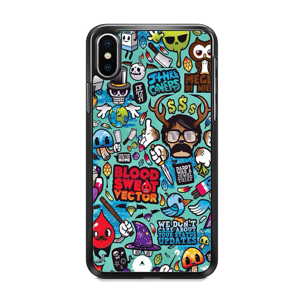 Doodle Art 013  iPhone Xs Max Case - Octracase