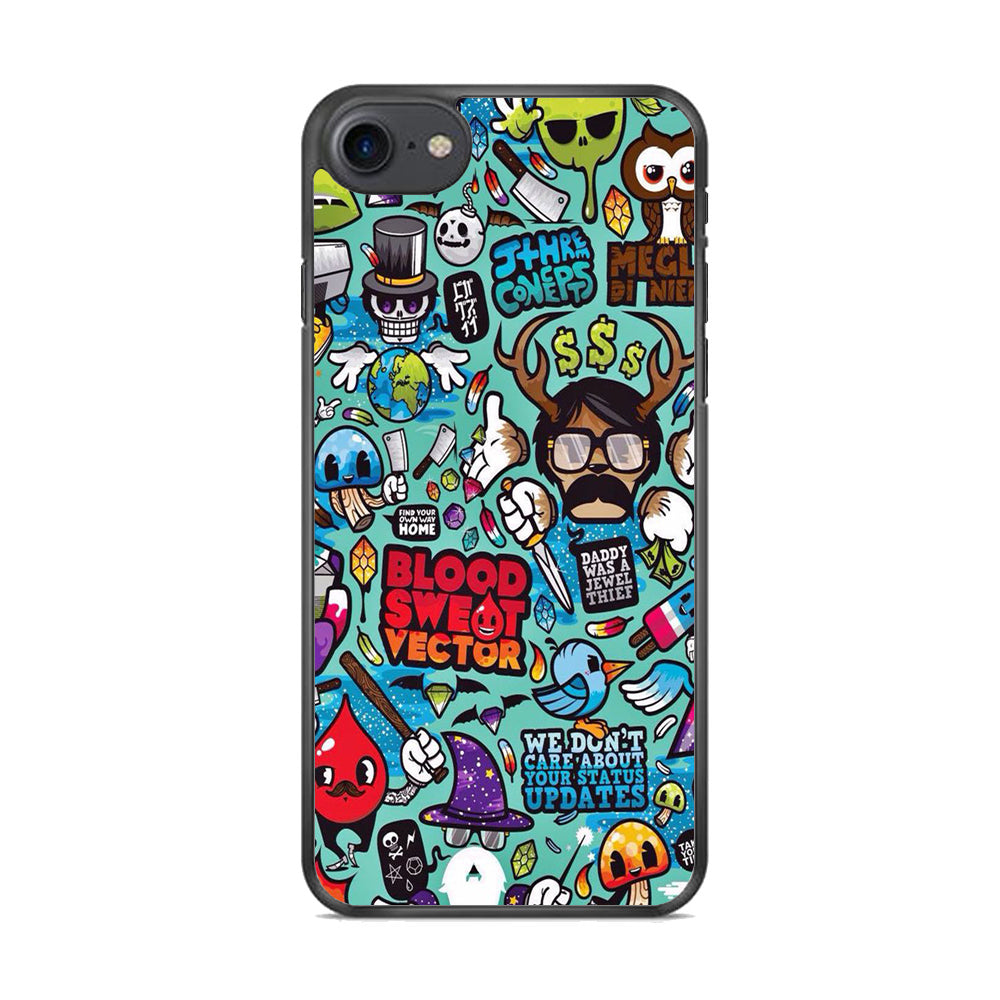 Doodle Art 013 iPhone 8 Case - Octracase