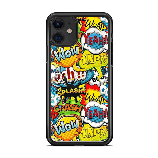 Doodle Cartoon Dubbing Word iPhone 11 Case