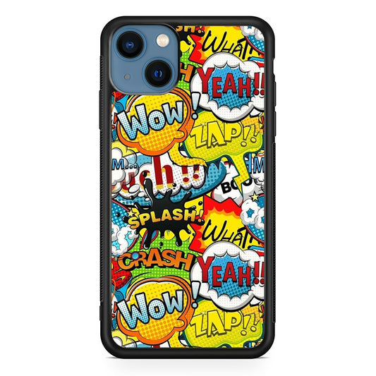 Doodle Cartoon Dubbing Word iPhone 13 Case