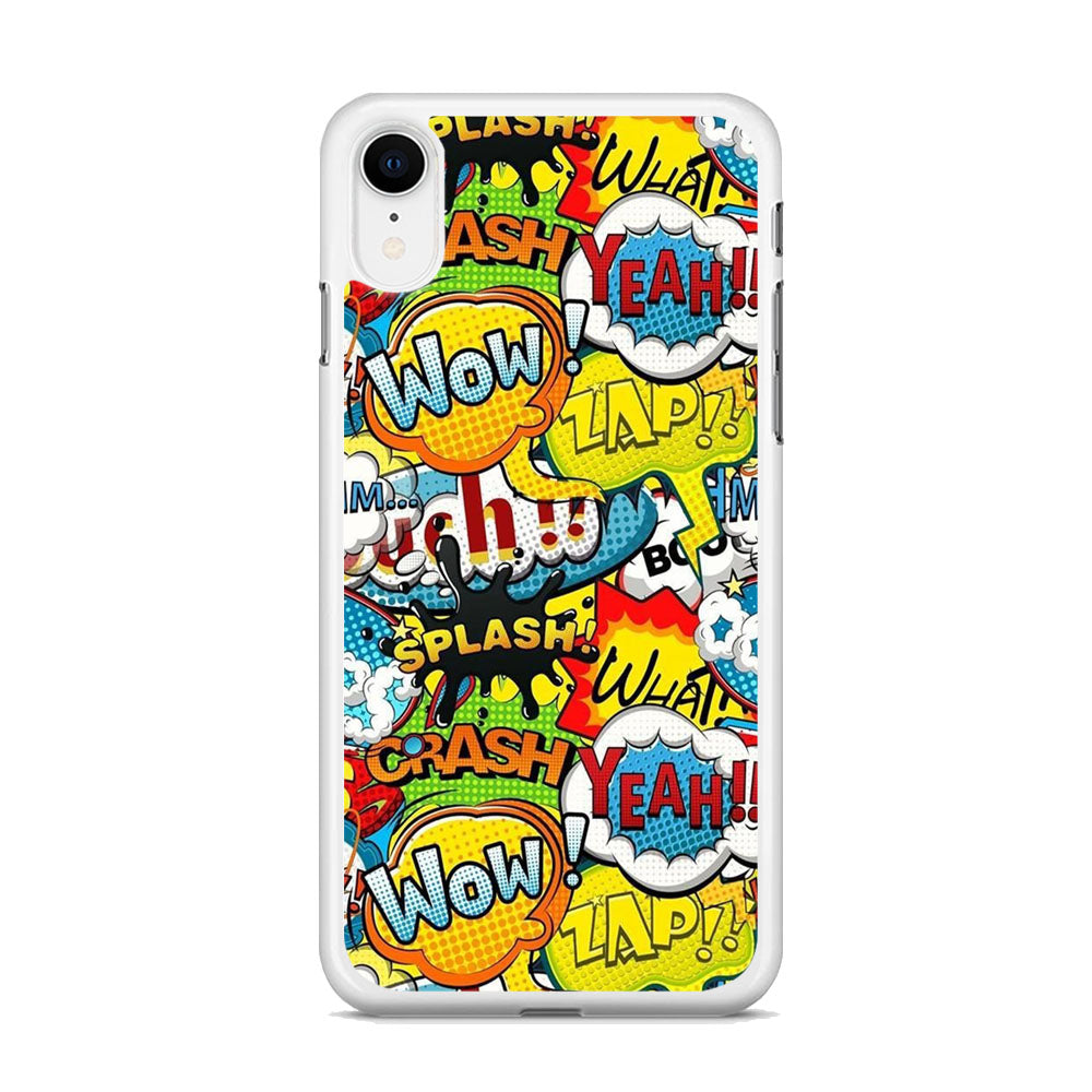 Doodle Cartoon Dubbing Word iPhone XR Case