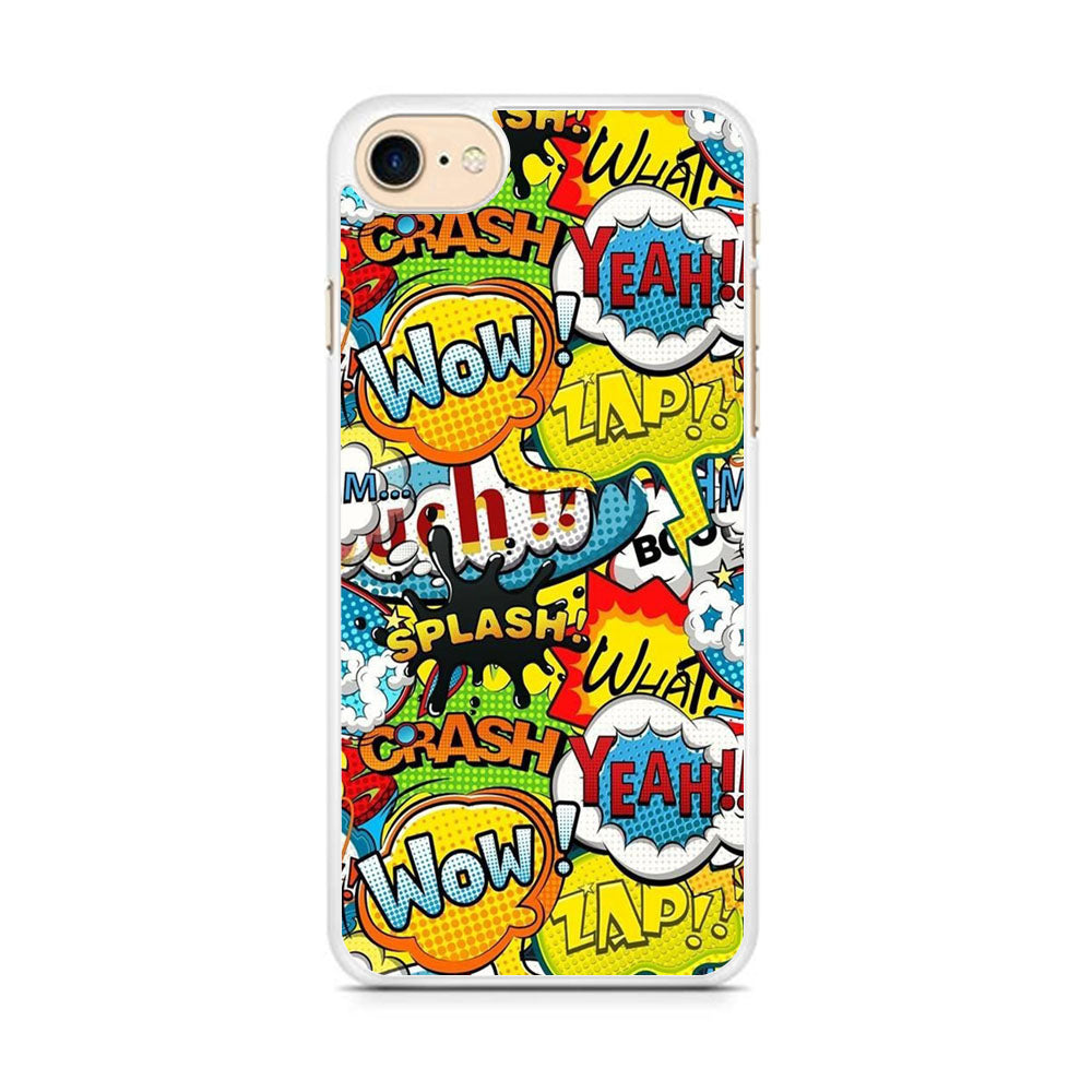 Doodle Cartoon Dubbing Word iPhone 8 Case