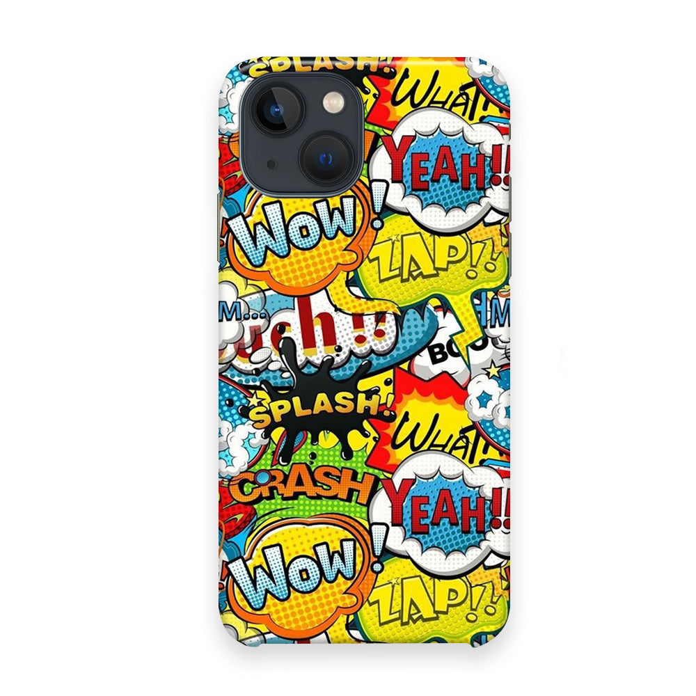 Doodle Cartoon Dubbing Word iPhone 13 Case