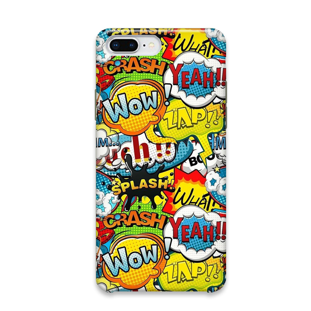 Doodle Cartoon Dubbing Word iPhone 8 Plus Case