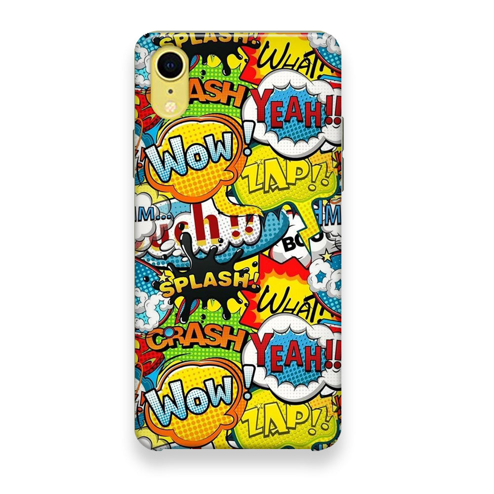 Doodle Cartoon Dubbing Word iPhone XR Case