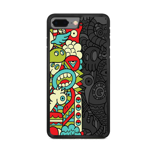 Doodle Light and Dark iPhone 7 Plus Case