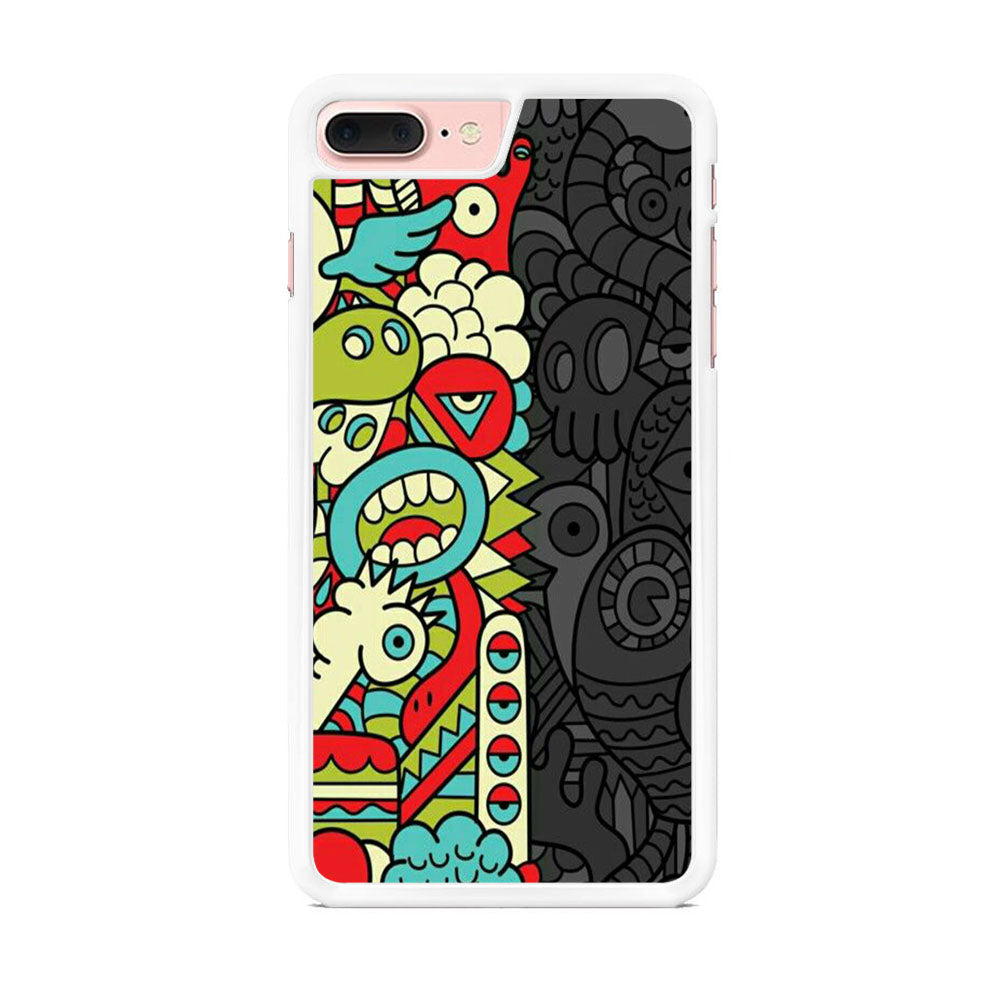 Doodle Light and Dark iPhone 7 Plus Case