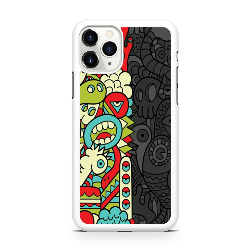 Doodle Light and Dark iPhone 11 Pro Case