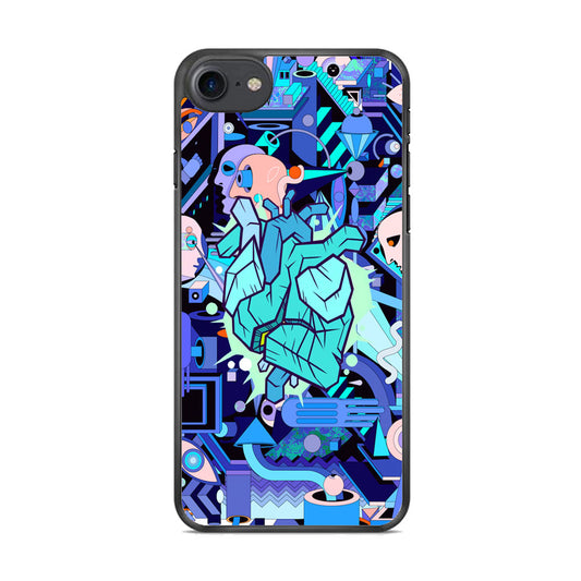 Doodle in Heartbeat iPhone 8 Case