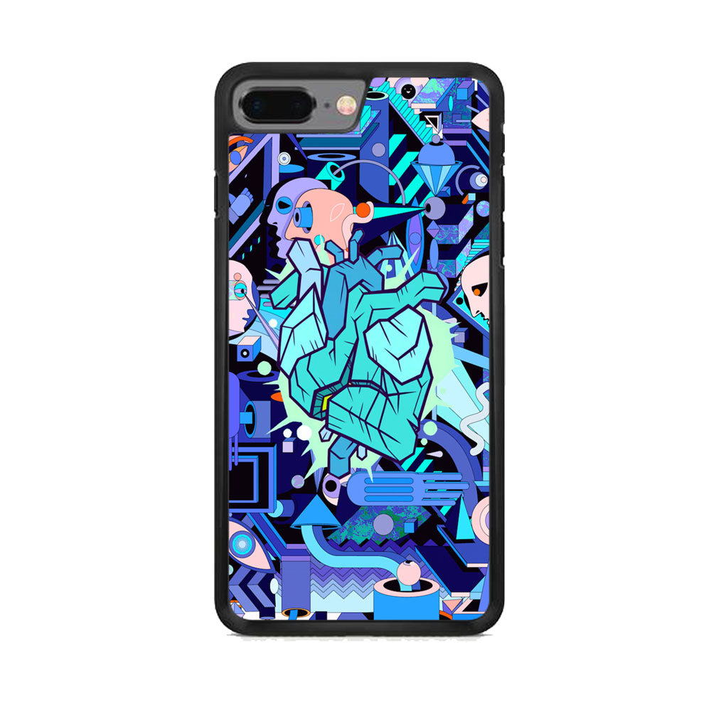 Doodle in Heartbeat iPhone 7 Plus Case