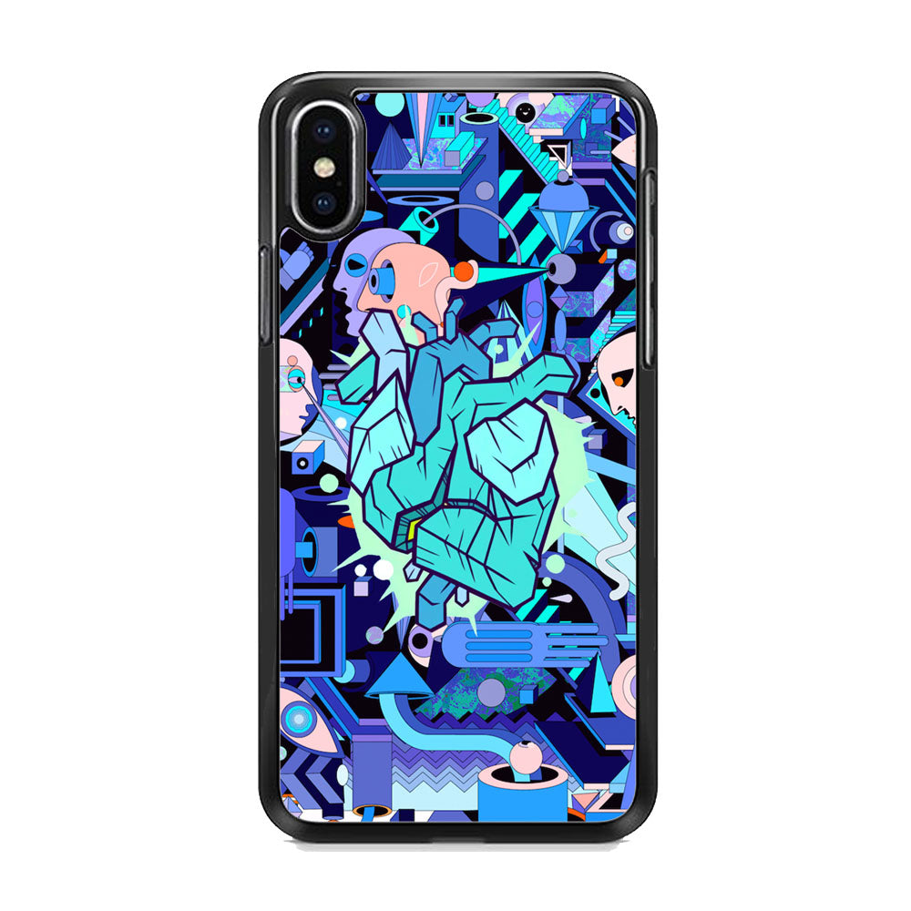 Doodle in Heartbeat iPhone X Case