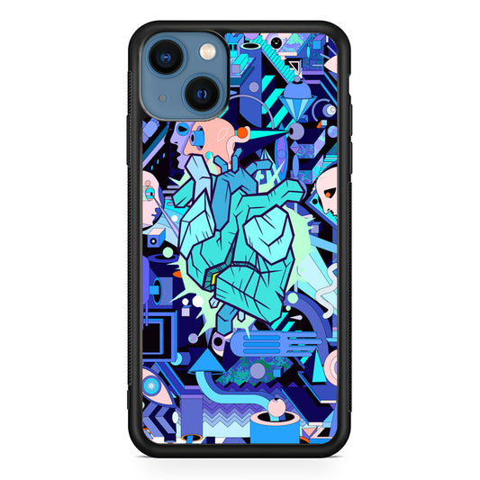 Doodle in Heartbeat iPhone 13 Case