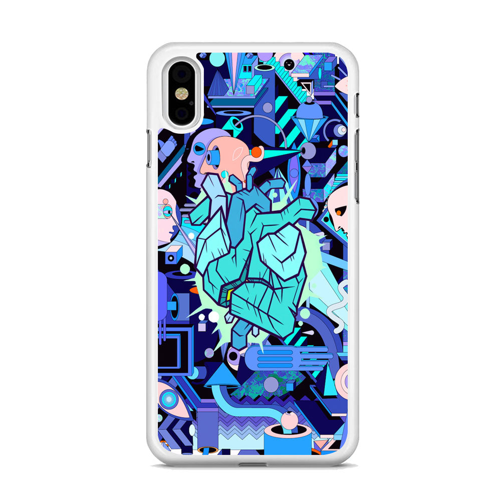 Doodle in Heartbeat iPhone X Case