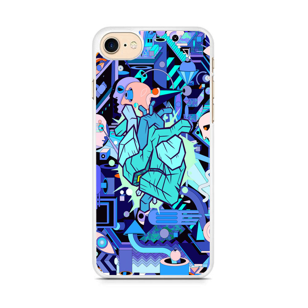 Doodle in Heartbeat iPhone 7 Case