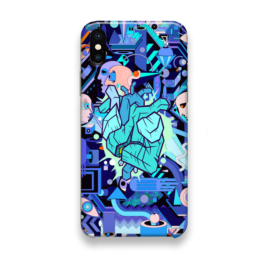 Doodle in Heartbeat iPhone Xs Case