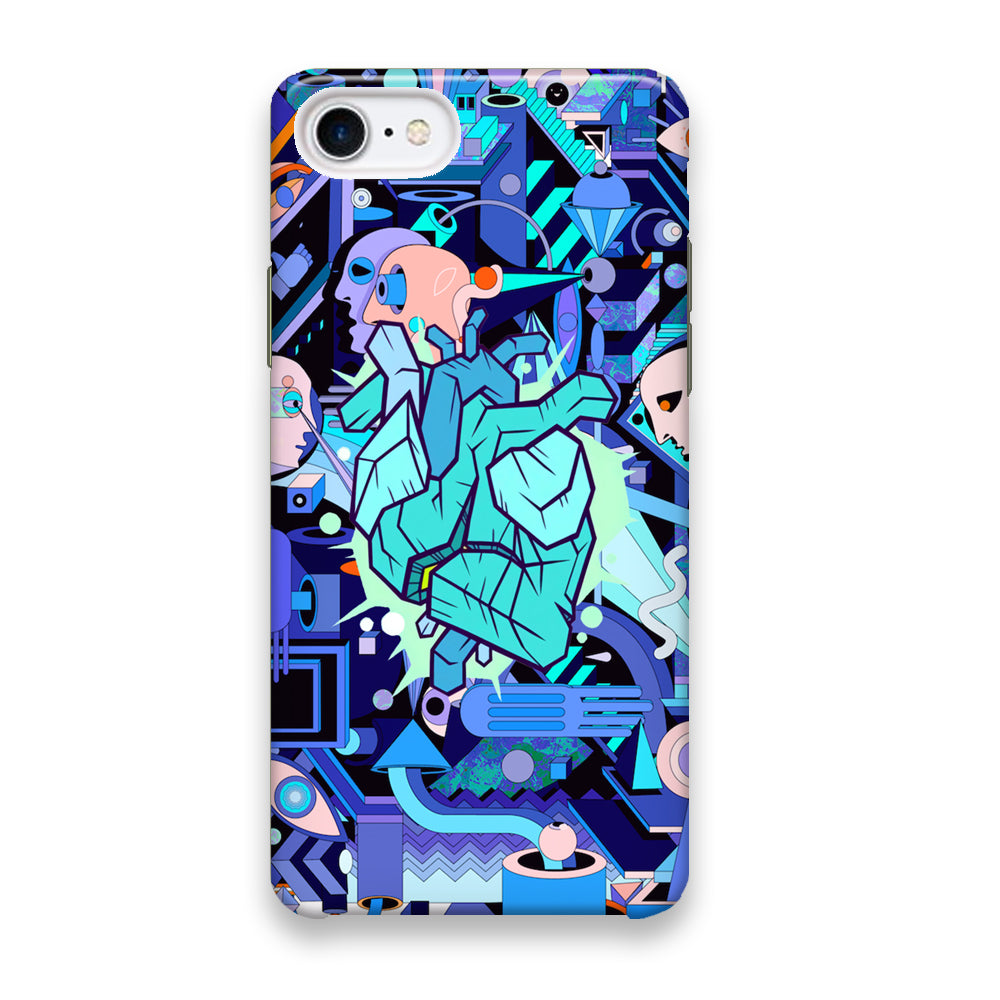 Doodle in Heartbeat iPhone 7 Case