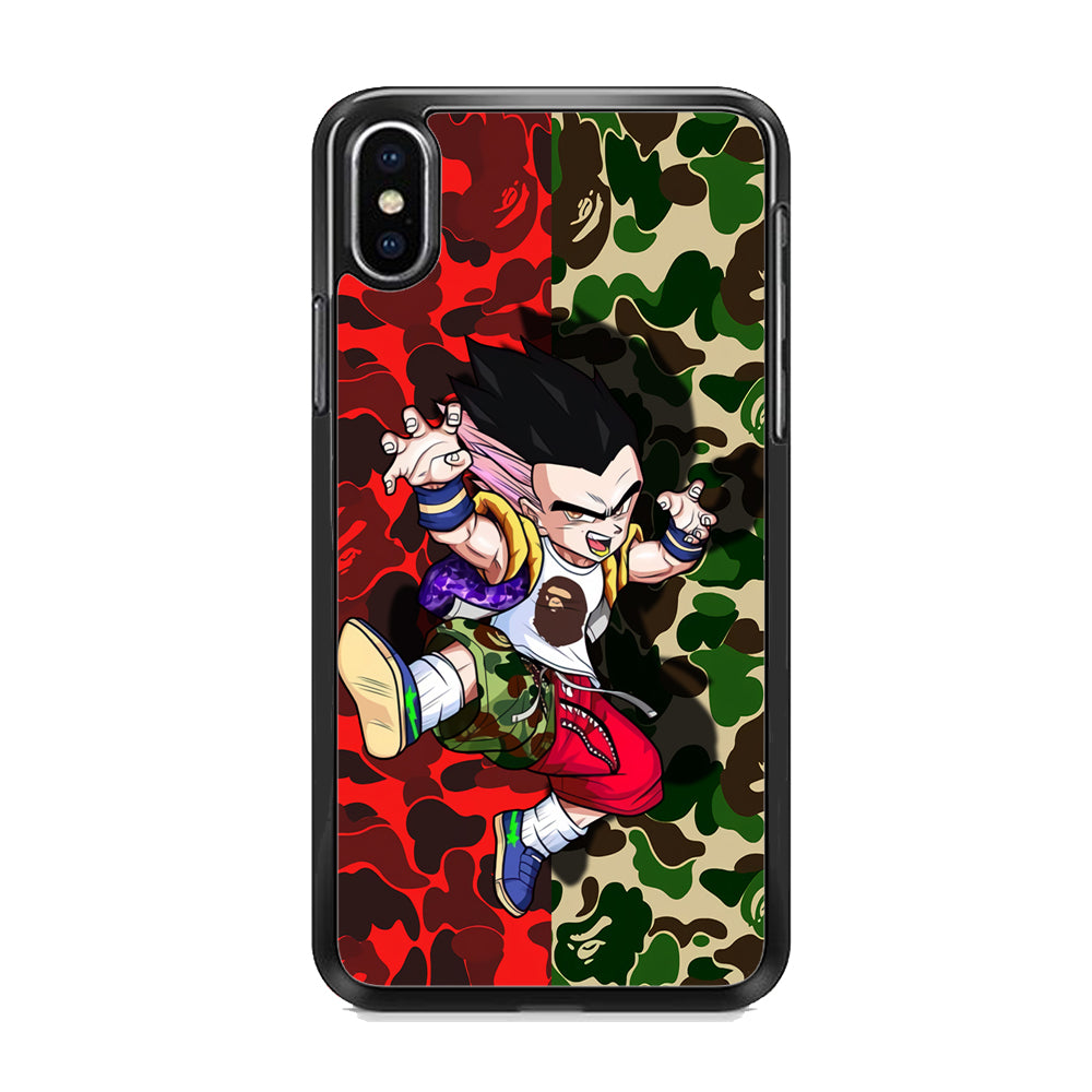 Dragon Ball Red Green Bape Camo iPhone Xs Case - Octracase