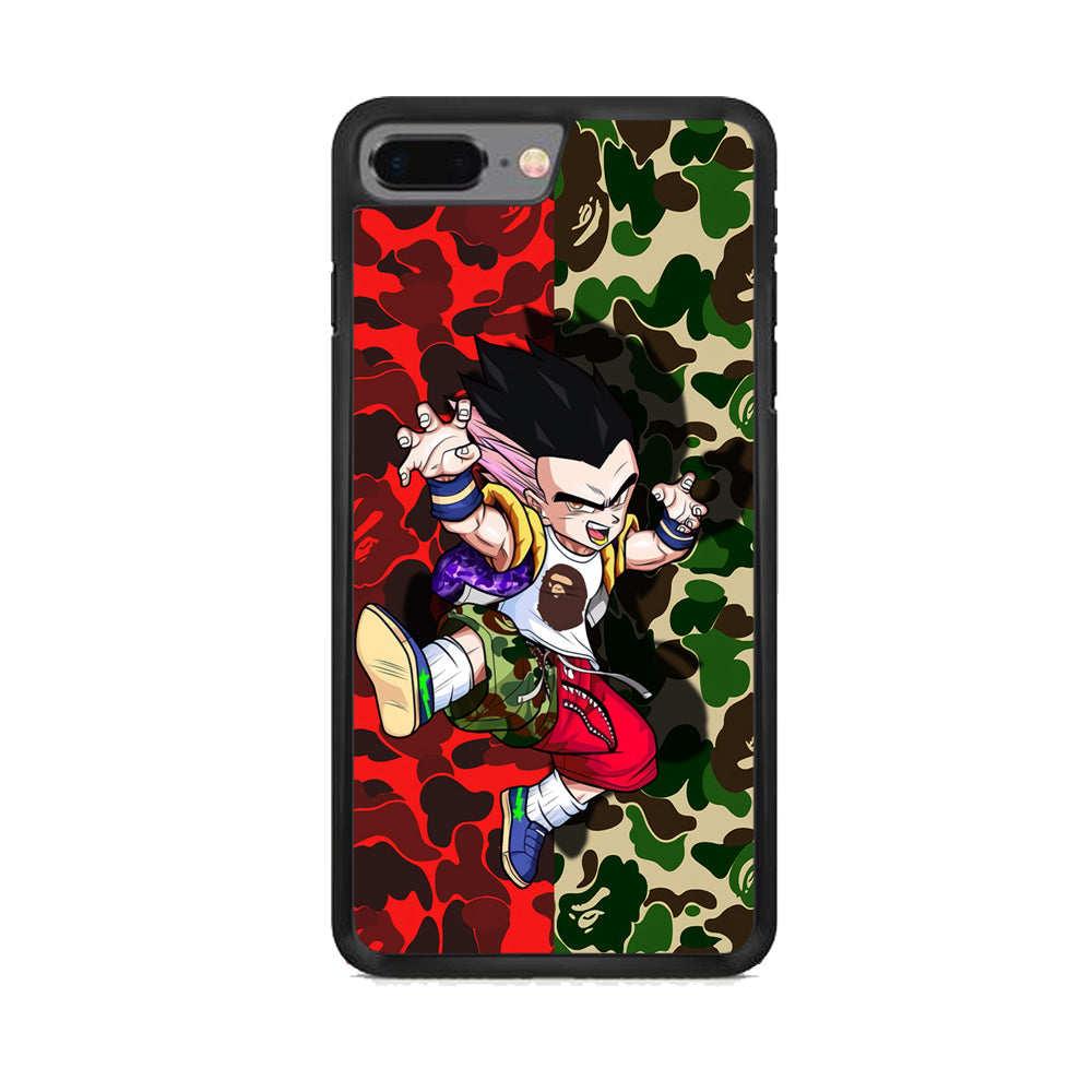 Dragon Ball Red Green Bape Camo iPhone 8 Plus Case - Octracase