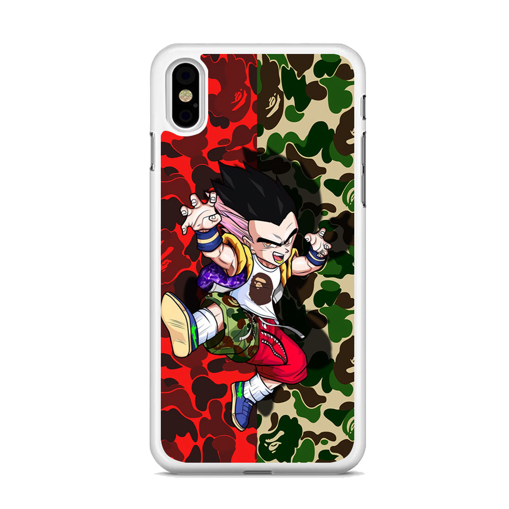 Dragon Ball Red Green Bape Camo iPhone X Case - Octracase