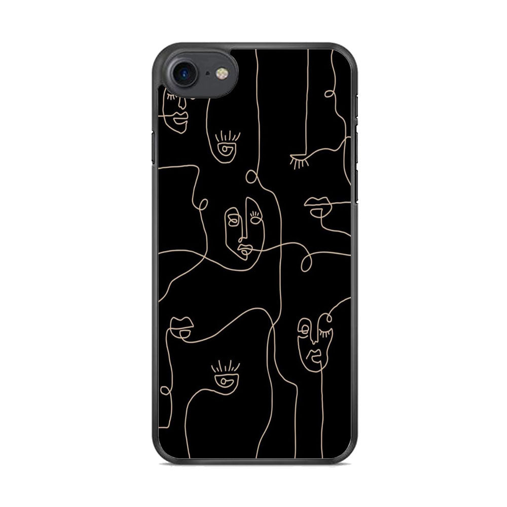 Drawing Ancient Face Art iPhone 8 Case - Octracase