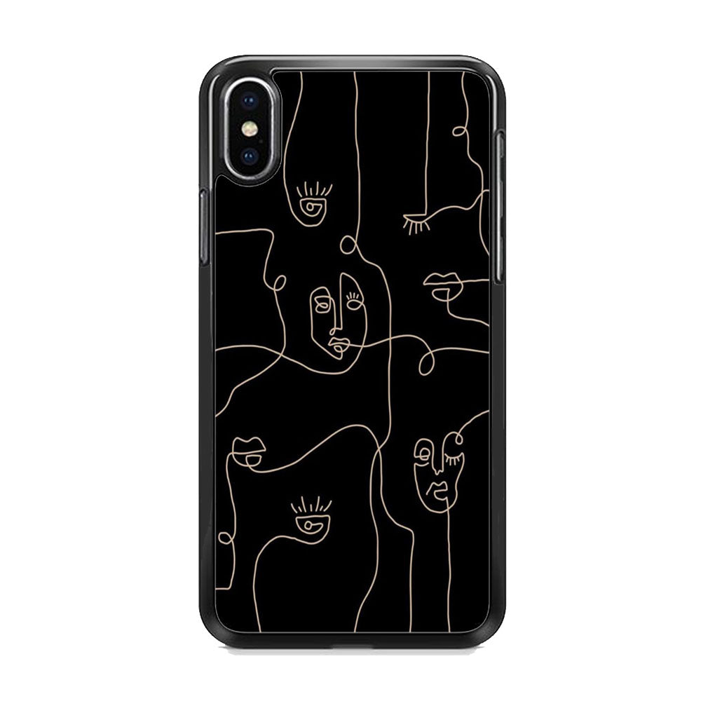 Drawing Ancient Face Art iPhone X Case - Octracase