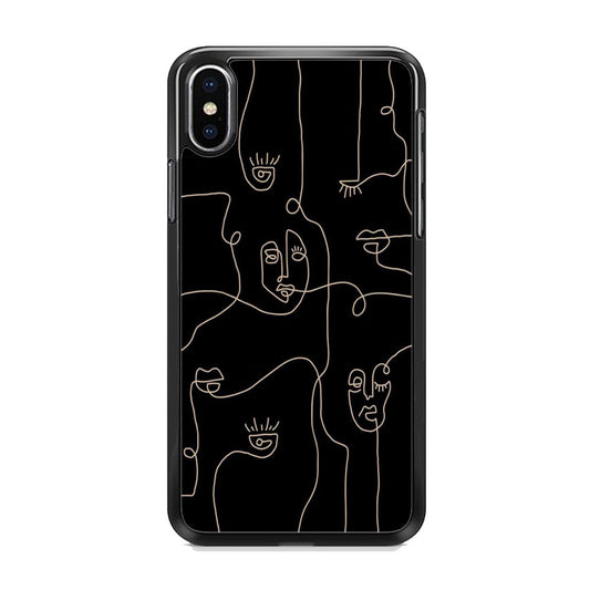 Drawing Ancient Face Art iPhone X Case - Octracase