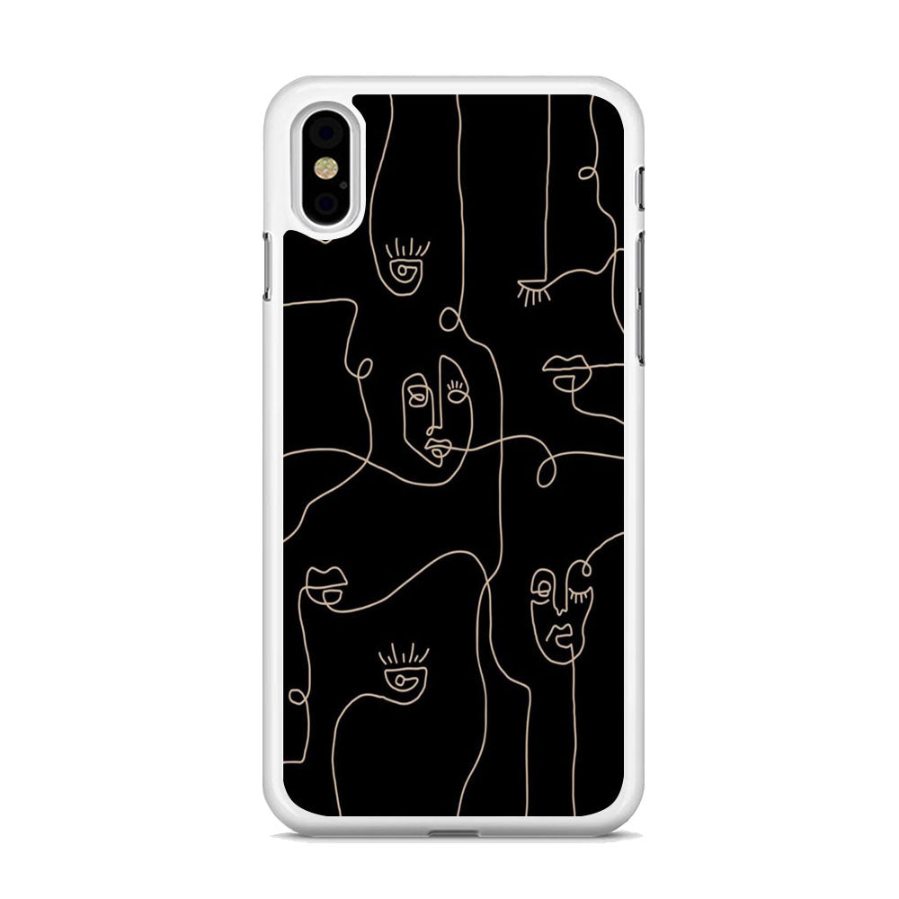 Drawing Ancient Face Art iPhone X Case - Octracase