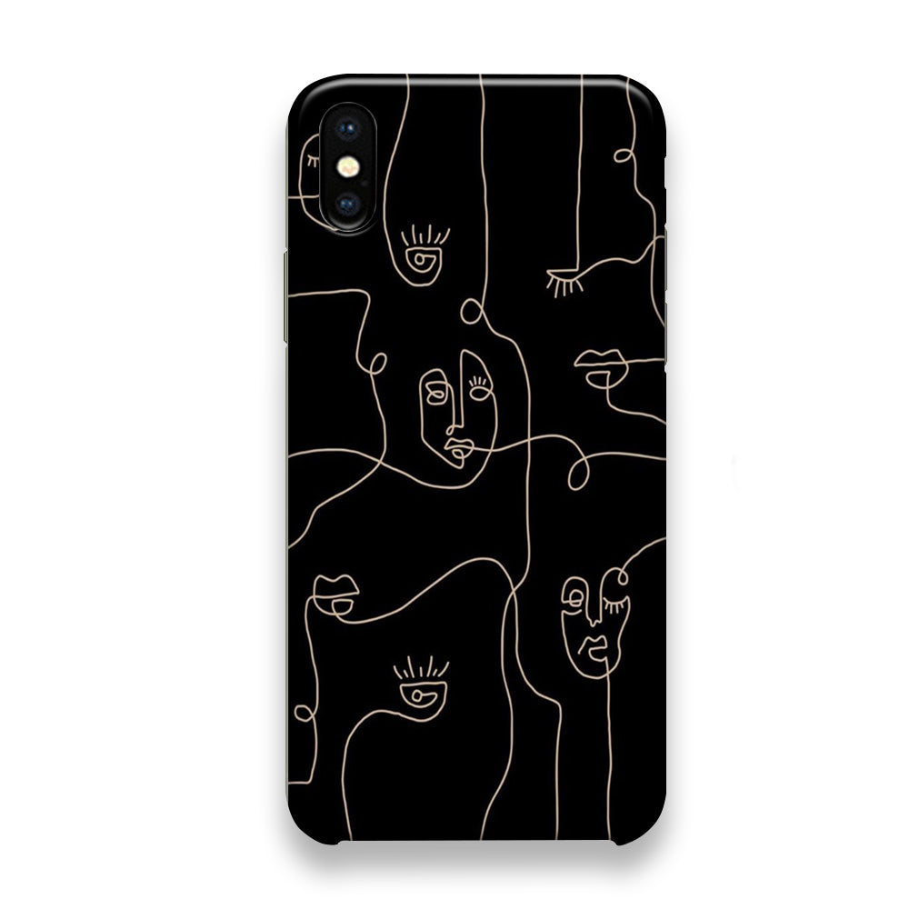 Drawing Ancient Face Art iPhone X Case - Octracase