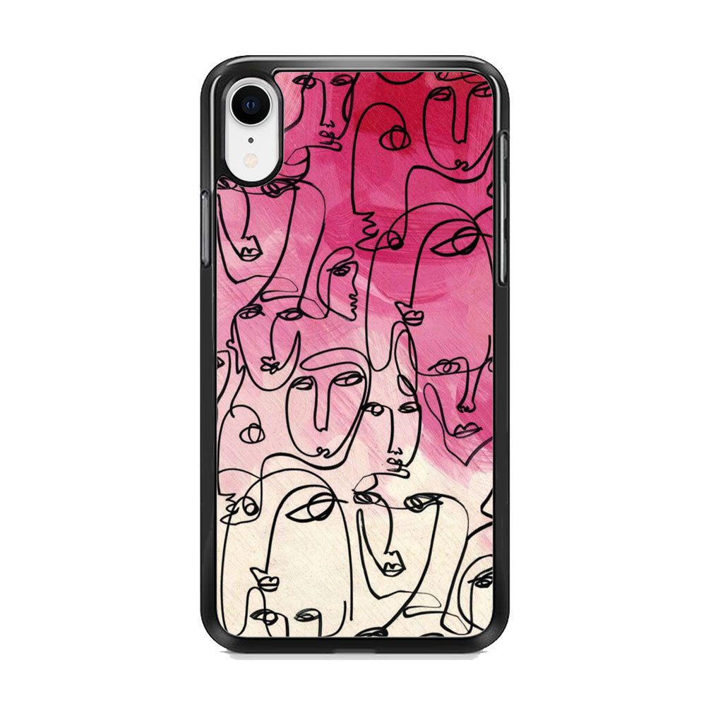 Drawing Face Pretty Girl Colour iPhone XR Case - Octracase