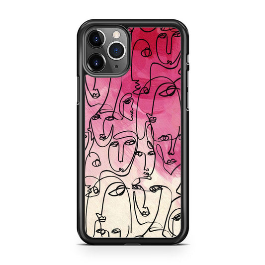 Drawing Face Pretty Girl Colour iPhone 11 Pro Max Case - Octracase