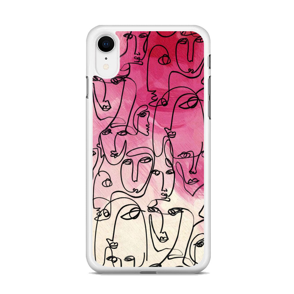 Drawing Face Pretty Girl Colour iPhone XR Case - Octracase